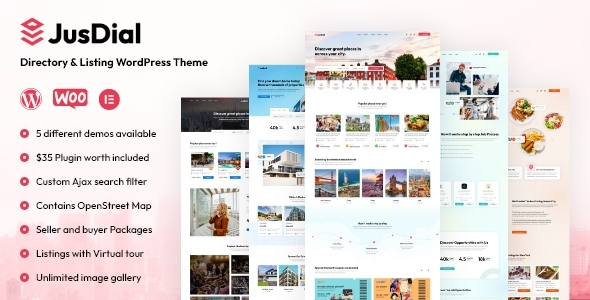 JusDial- 1.1.5 - Directory and Listing WordPress Theme