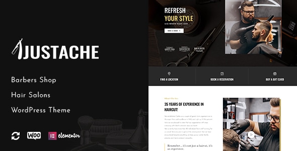 Justache 1.2.6 - WordPress Theme for Barbers & Salons