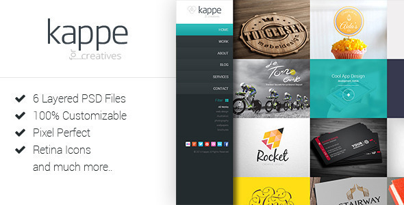Kappe 1.1 - Creative Full Screen Joomla Template