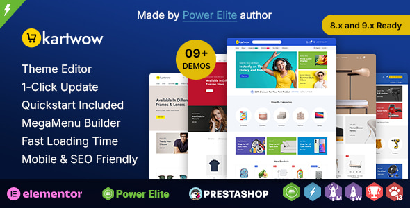 Kartwow - Multipurpose Elementor Prestashop Responsive Theme