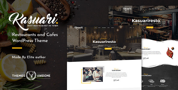 Kasuari 1.4 - Restaurants and Cafes WordPress Theme