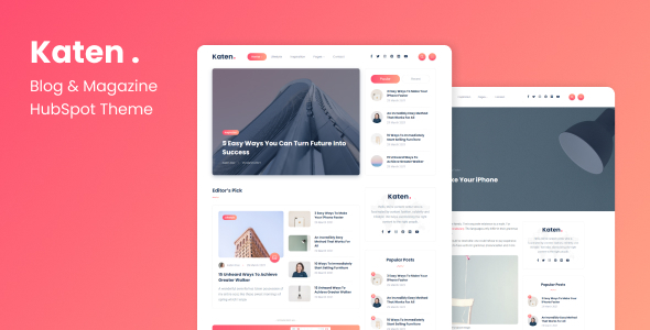 Katen - Blog & Magazine HubSpot Theme