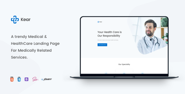 Kear 1.0 - Medical & Healthcare Landing Page Template