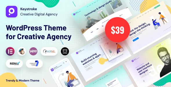Keystroke 1.2.7 - Creative Agency WordPress Theme