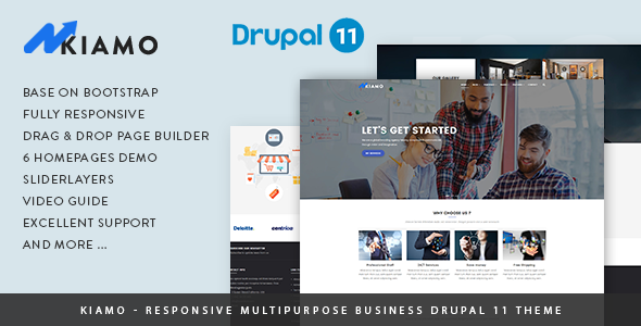 Kiamo 4.0.0 - Responsive Business Service Drupal 11 Theme