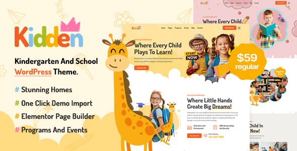 Kidden 7.4 - Children Kindergarten WordPress Theme