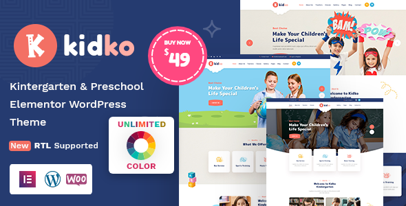 Kidko - Kindergarten & Baby Care WordPress Theme  RTL