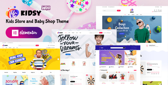 Kidsy  Kids Store and Baby Shop WooCommerce WordPress Theme