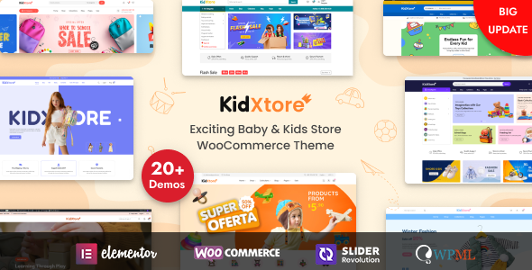 KidXtore 3.0 - Kids Clothing and Toys Store Elementor WooCommerce WordPress Theme