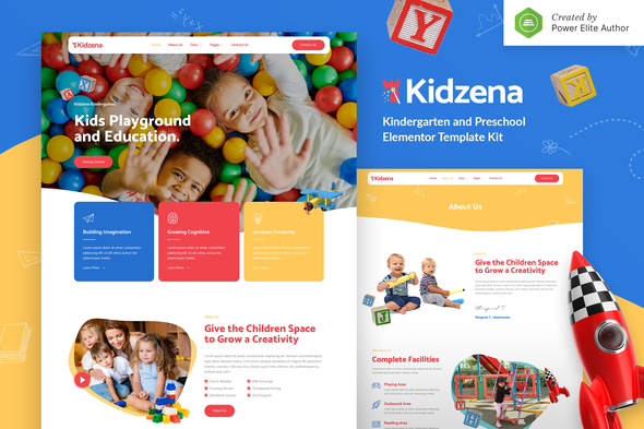 Kidzena  Kindergarten & Preschool Elementor Template Kit
