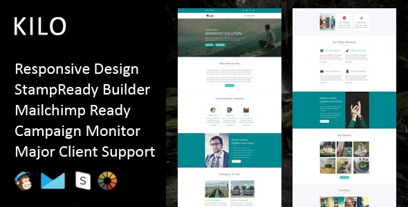 Kilo - Multipurpose Responsive Email Template  Stampready Builder