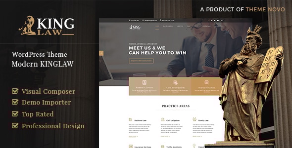 Kinglaw 1.8.3 - Attorney & Lawyer WordPress Theme