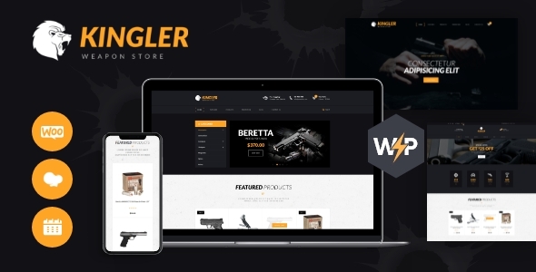 Kingler 1.7.12 - Weapon Store & Gun Training WordPress Theme