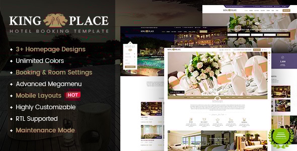 KingPlace - Hotel Booking Spa & Resort WordPress Theme (Mobile Layout Ready)