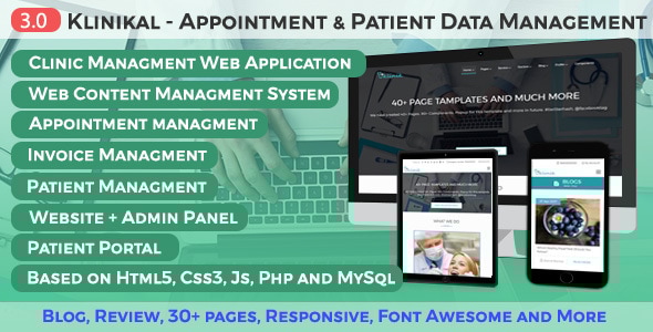 Klinikal - Appointment & Patient Data Management Responsive Web Application