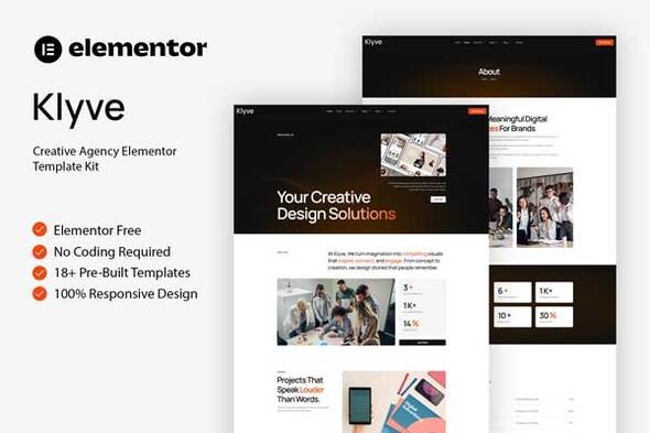 Klyve - Creative Agency Elementor Template Kit