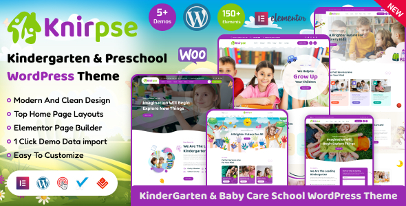 Knirpse 1.6.7 - Kindergarten School & Baby Care WordPress Theme