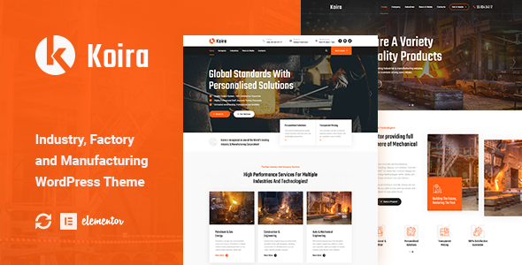 Koira 1.0.2 - Industry and Manufacturing WordPress Theme