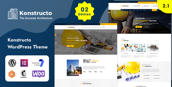 Konstructo 6.8 - Construction and Architecture WordPress Theme
