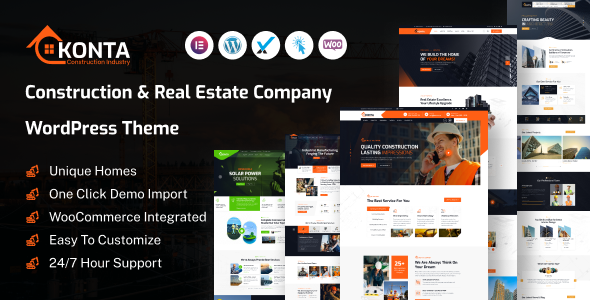 Konta 1.1.0 - Construction and Real Estate Company WordPress Theme