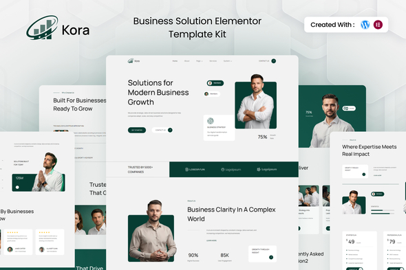 Kora - Business Solution Elementor Template Kit