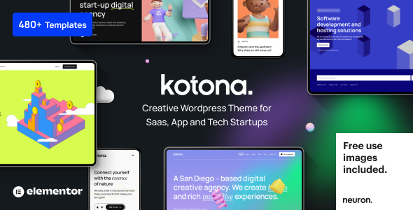 Kotona 4.98 - Software and App Landing WordPress Theme
