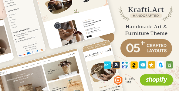 KraftiArt - Furniture Art & Crafts Shopify Theme