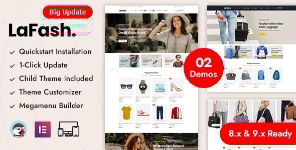 Lafash 8.0 - Fashion & Bags Store Prestashop Responsive Theme