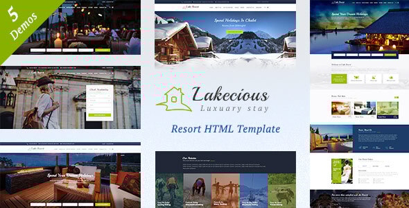 Lakecious  Resort and Hotel HTML Template