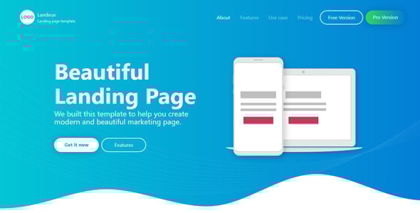 Landeux 1.0.1 - Beautiful Technology Landing Page