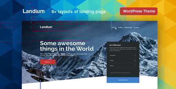 Landium 3.0 - APP Landing Page WordPress Theme