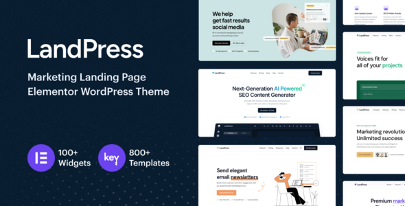 LandPress 7.4 - Marketing Landing Page Elementor WordPress Theme