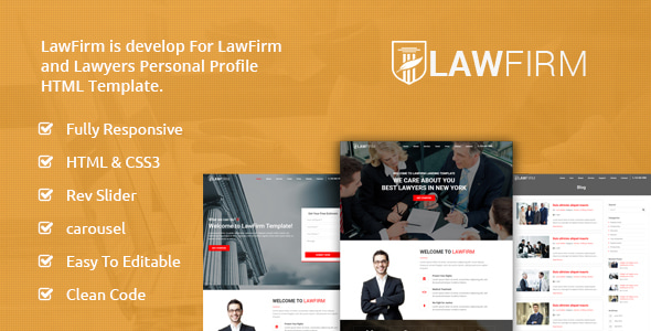 LawFirm  Responsive Landing HTML Template