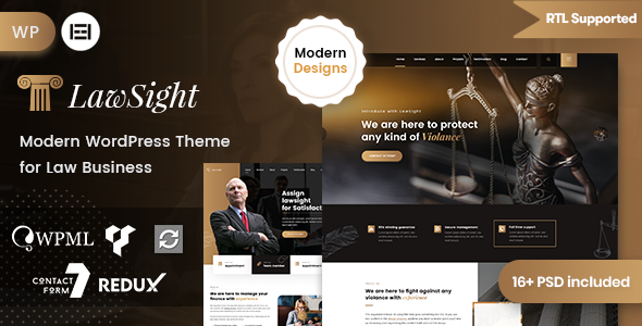 Lawsight - Law Firm Attorney WordPress Theme