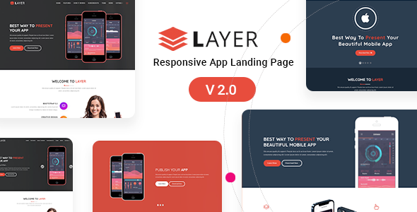Layer 2.0 - Responsive App Landing Page HTML Template