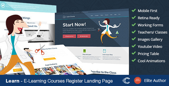 Learn 2.0 - Education Classes Landing Page
