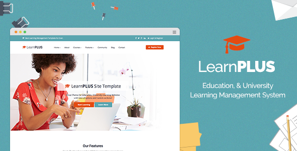 LearnPLUS 1.2 - Education LMS Responsive Theme  Education