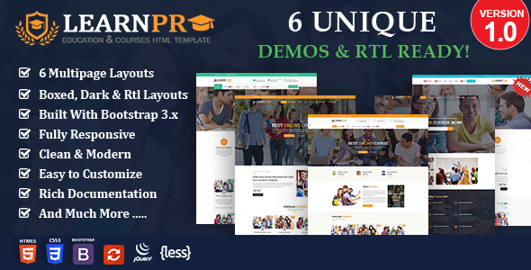 LearnPro - Education Course Joomla Template