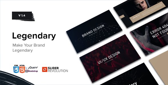 Legendary 1.43 - One Page Parallax HTML Template