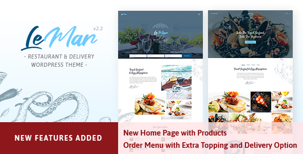 LeMar 2.4 - Seafood Restaurant WordPress Theme