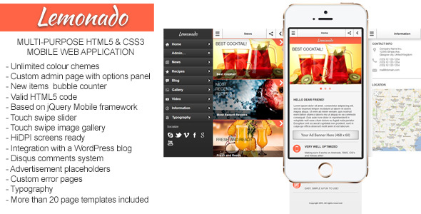 Lemonado 1.3.2 - Multi-purpose Mobile Web Application