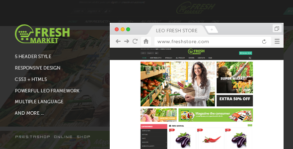 Leo Fresh Store 1.7.7.3 - PrestaShop 1.7 Theme for Food & Restaurant