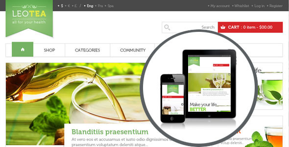 Leo 1.7.7.3 - Tea Shop PrestaShop Theme for Beverage & Cafe