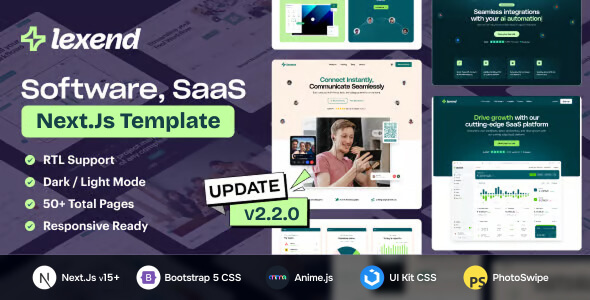 Lexend 2.2 - Software SaaS & Startup NextJs Template