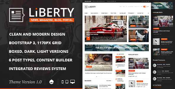 Liberty News - Magazine Blog Drupal 7 Theme