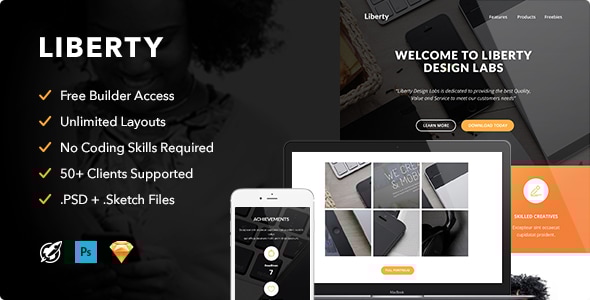 Liberty - Responsive Email  Themebuilder Access