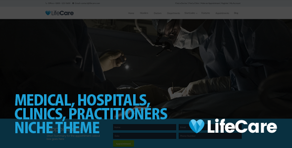 LifeCare 8.0 - Responsive Medical WordPress Theme