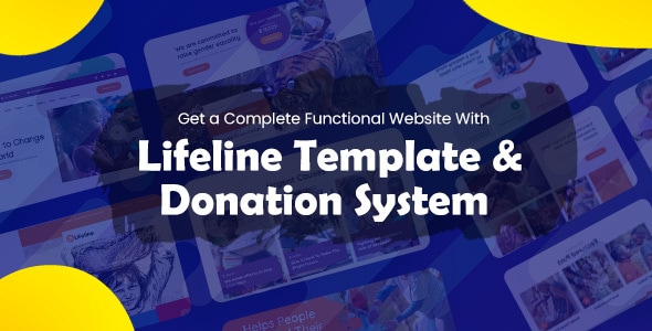 Lifeline - Nonprofit Website Templates with Donation System