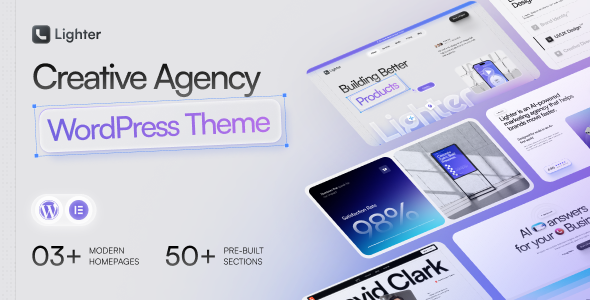 Lighter  Creative Agency & Portfolio WordPress Theme