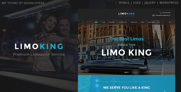 Limo King 6.8 Limousine  Transport  Car Hire WordPress